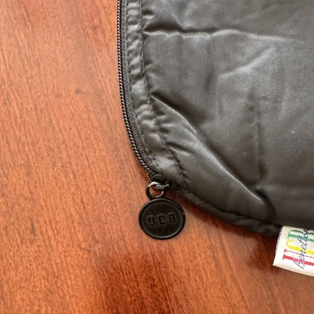 United Colors of Benetton Quilted Y2K 90’ Inspired Black Toiletry Bag